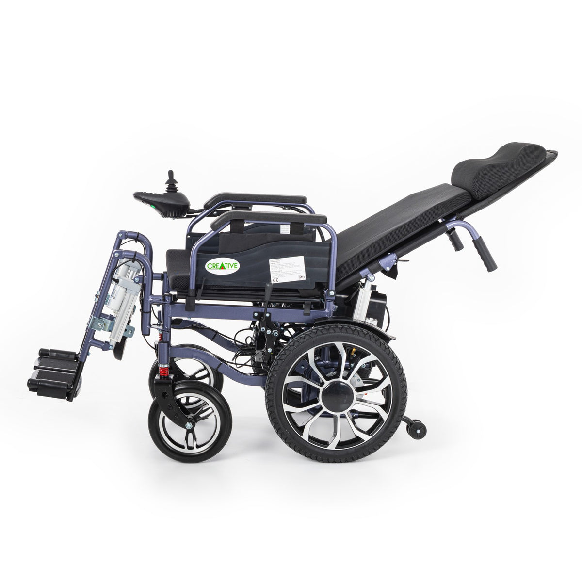 Creative CR-8012 Akülü Tekerlekli Sandalye Özellikli Motorlu Sırt Yatar ve Motorlu Ayak Kalkar (Havalı Minder) Hediyeli