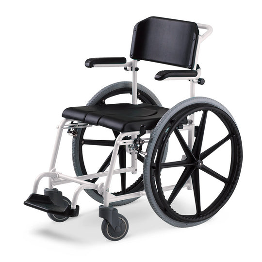 Meyra Manual McWet mobile shower chair and commode 24"