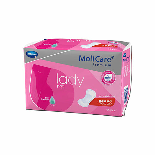 Hartmann MoliCare Premium Lady Pad Women's Bladder Pad 4 Drops 14 Pieces