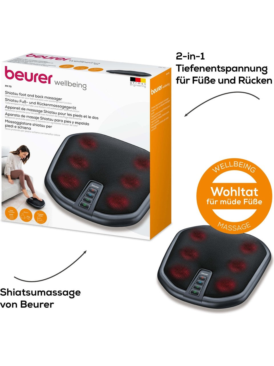 Beurer FM 70 Back and Foot Massager 