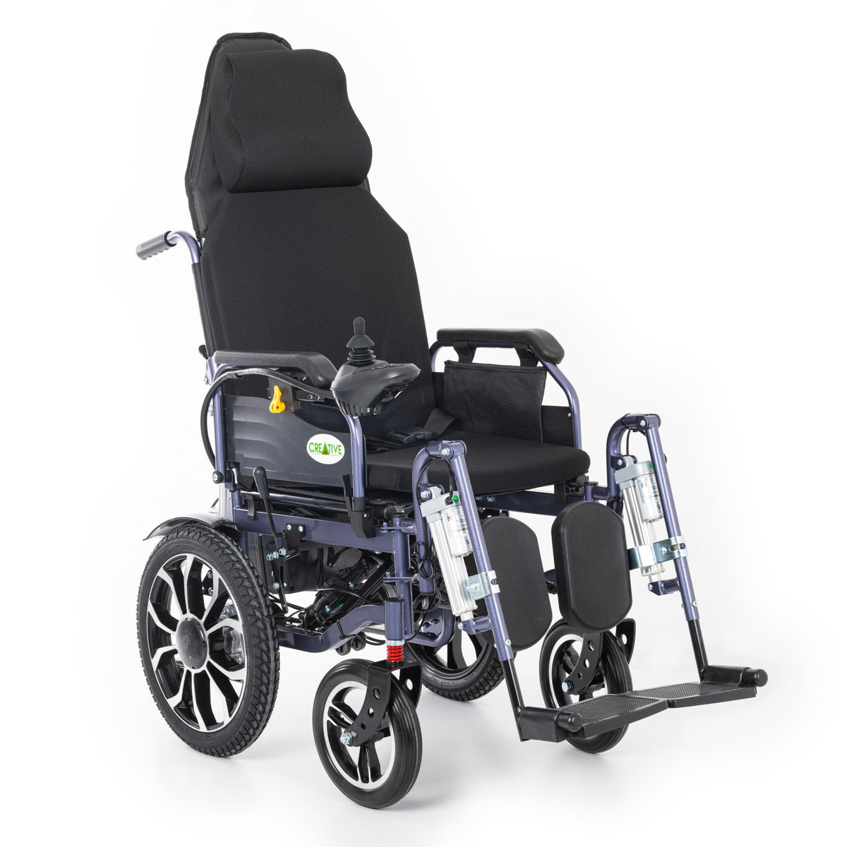 Creative CR-8012 Akülü Tekerlekli Sandalye Özellikli Motorlu Sırt Yatar ve Motorlu Ayak Kalkar (Havalı Minder) Hediyeli