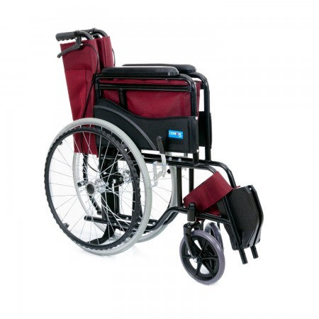 Comfort Plus DM809 Claret Red Fabric Standard Wheelchair