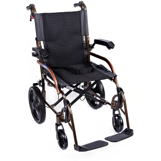 Comfort Plus GK86LABJ-12 Jet Black Transfer Aluminum Wheelchair 