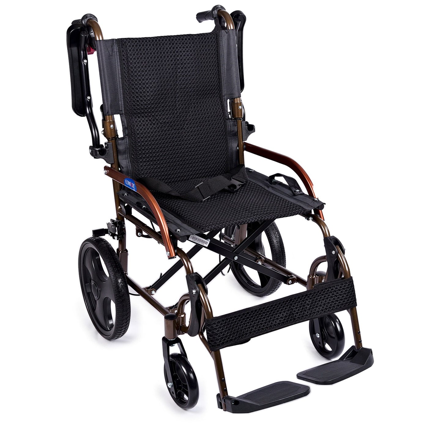 Comfort Plus GK86LABJ-12 Jet Black Transfer Aluminum Wheelchair 