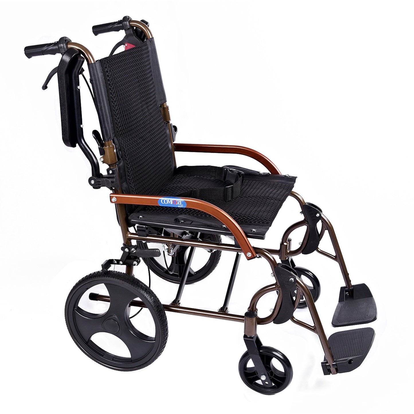 Comfort Plus GK86LABJ-12 Jet Black Transfer Aluminum Wheelchair 