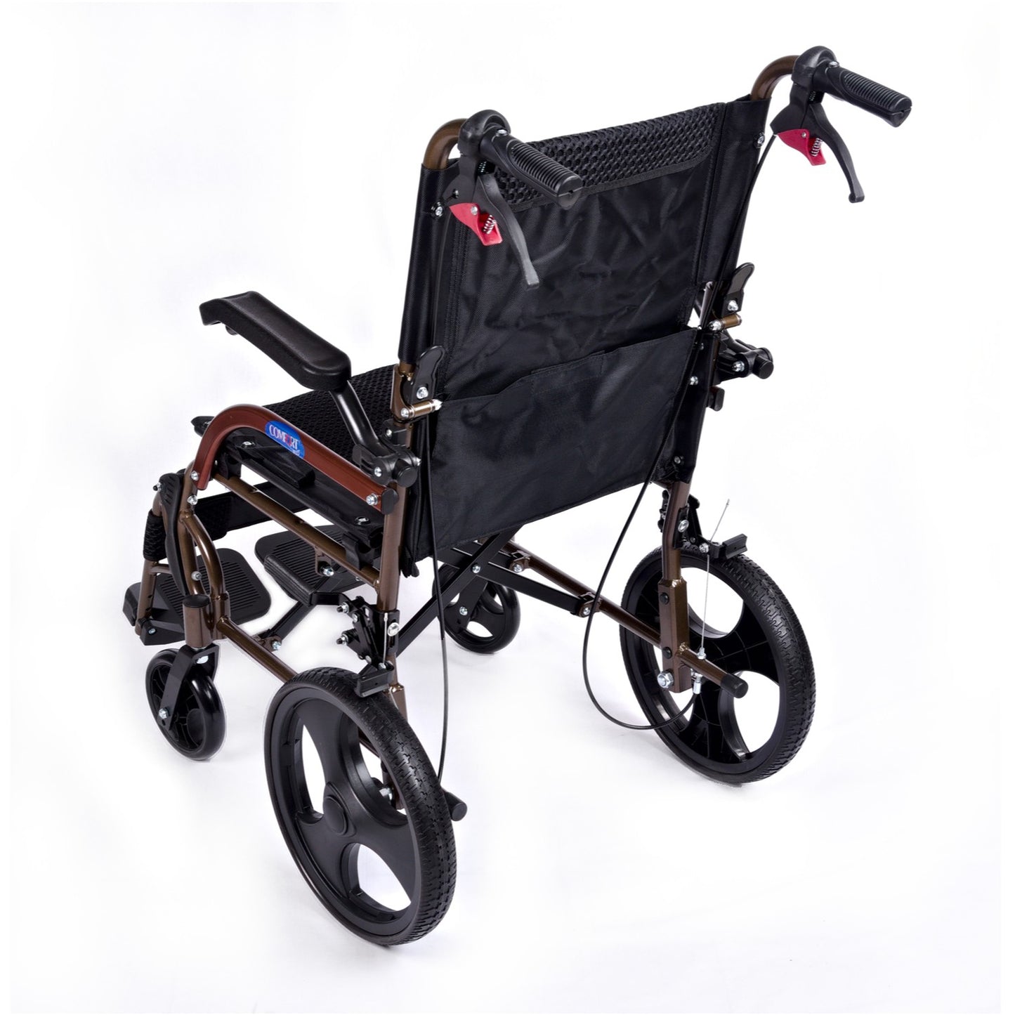 Comfort Plus GK86LABJ-12 Jet Black Transfer Aluminum Wheelchair 