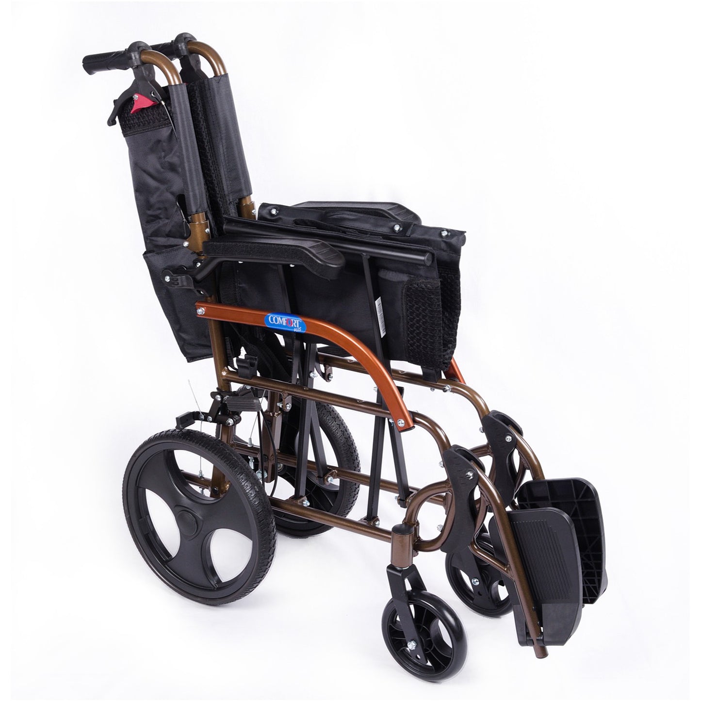 Comfort Plus GK86LABJ-12 Jet Black Transfer Aluminum Wheelchair 