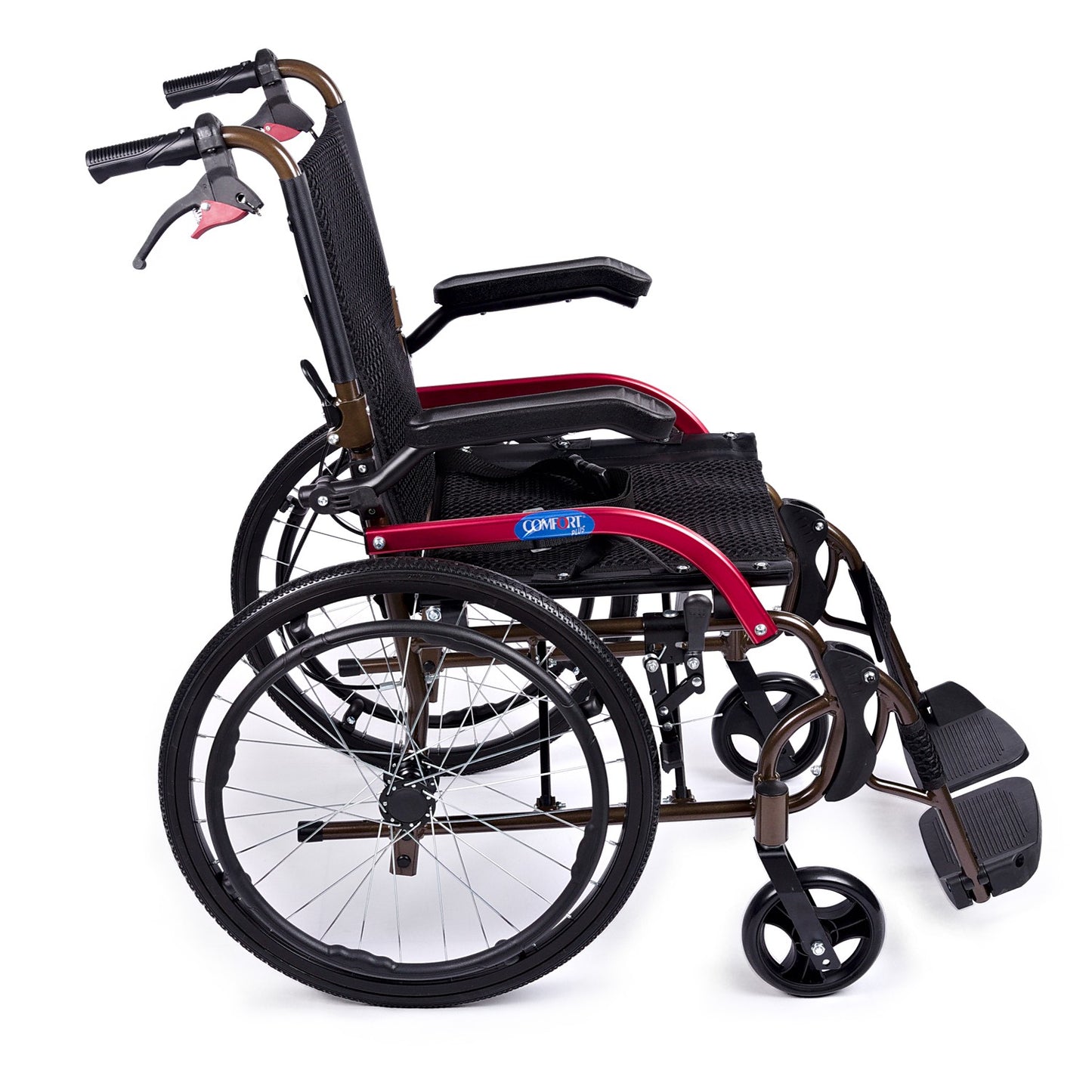 COMFORT PLUS GK86LAJ-2 JET BLACK ALUMINUM WHEELCHAIR