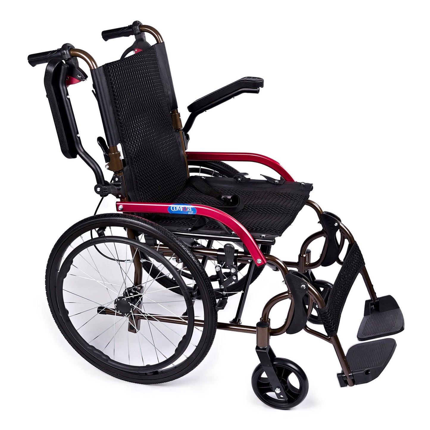 COMFORT PLUS GK86LAJ-2 JET BLACK ALUMINUM WHEELCHAIR