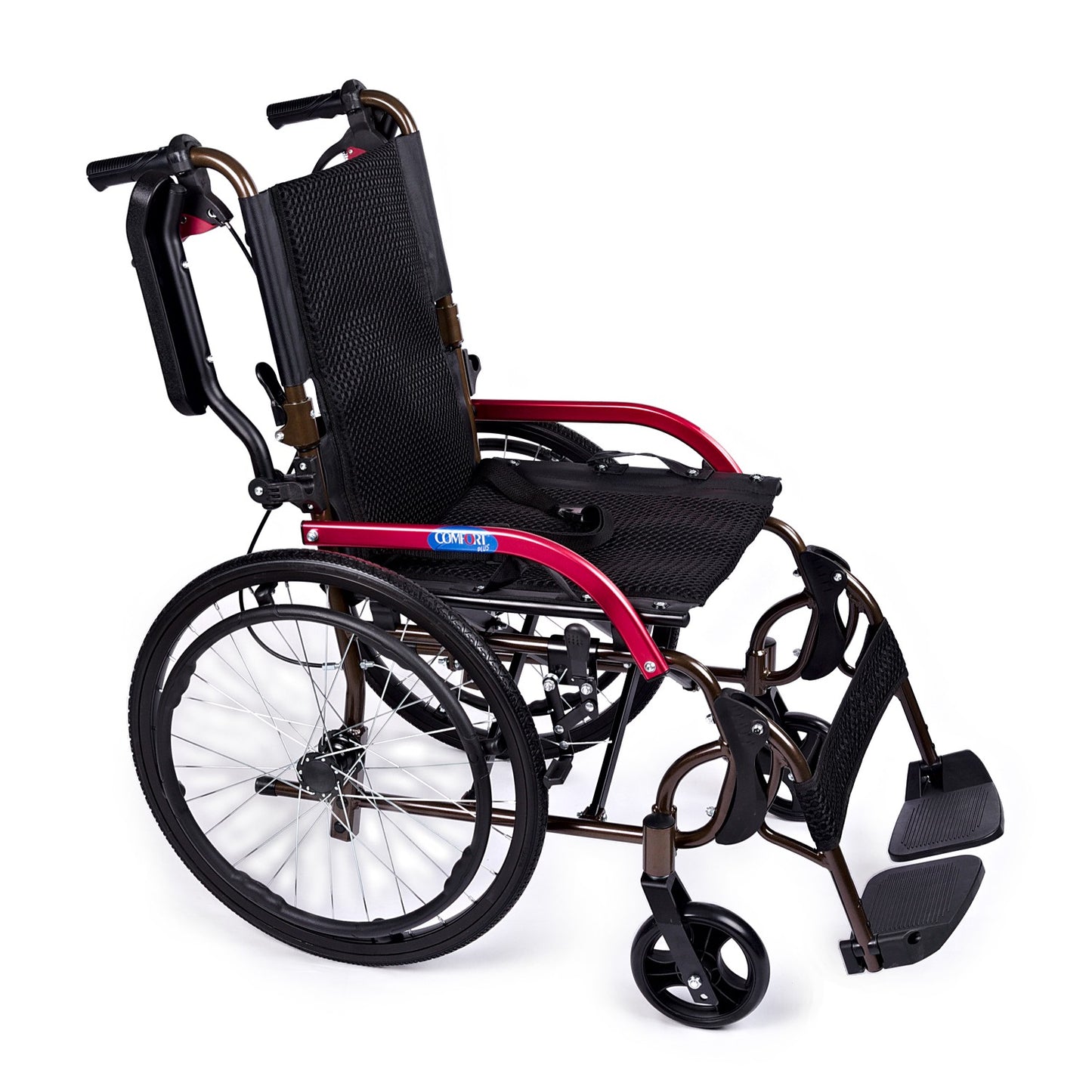 COMFORT PLUS GK86LAJ-2 JET BLACK ALUMINUM WHEELCHAIR