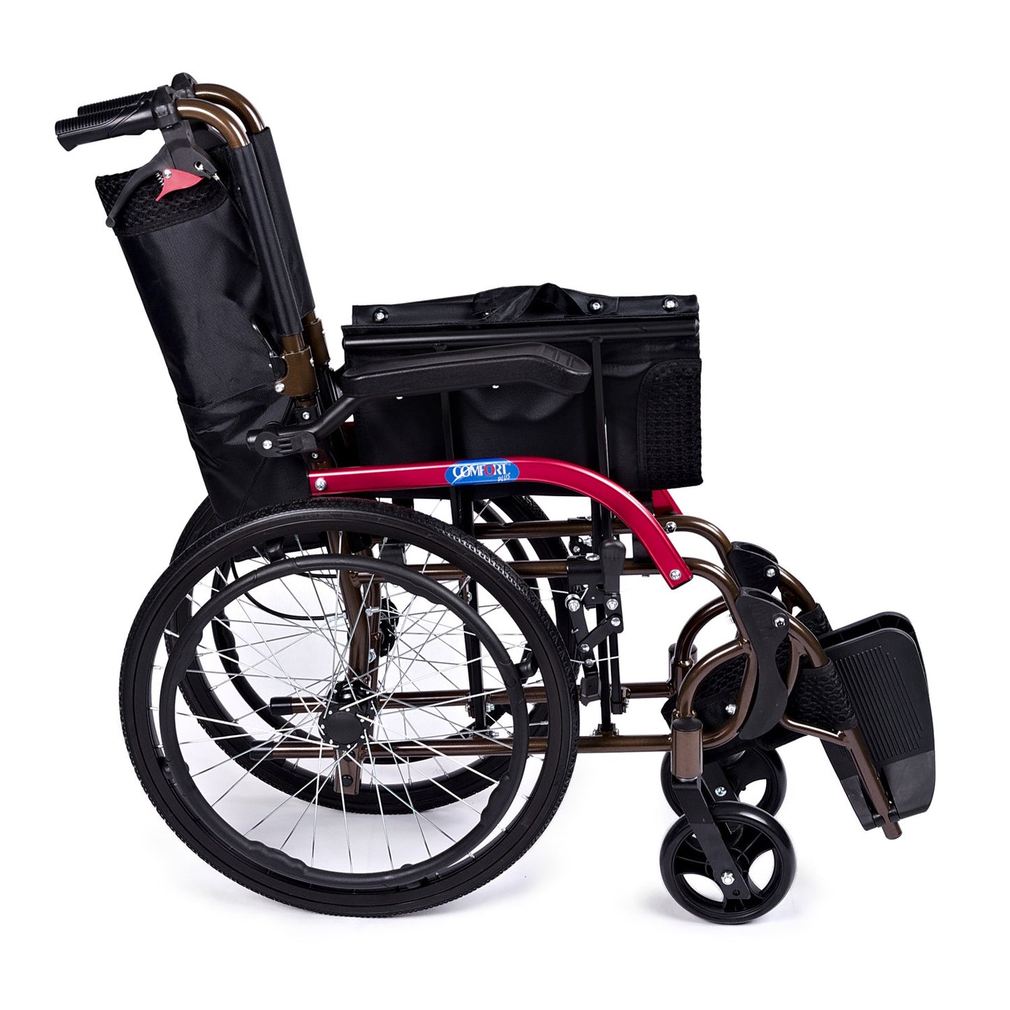 COMFORT PLUS GK86LAJ-2 JET BLACK ALUMINUM WHEELCHAIR