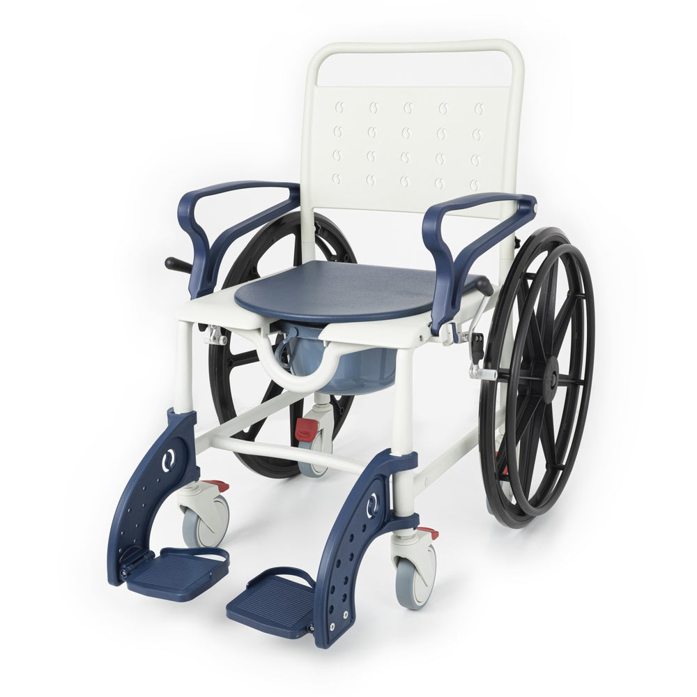 Comfort Plus DM-8088B Banyo ve Tuvalet Sandalyesi (Lacivert) (6 Tekerlekli)