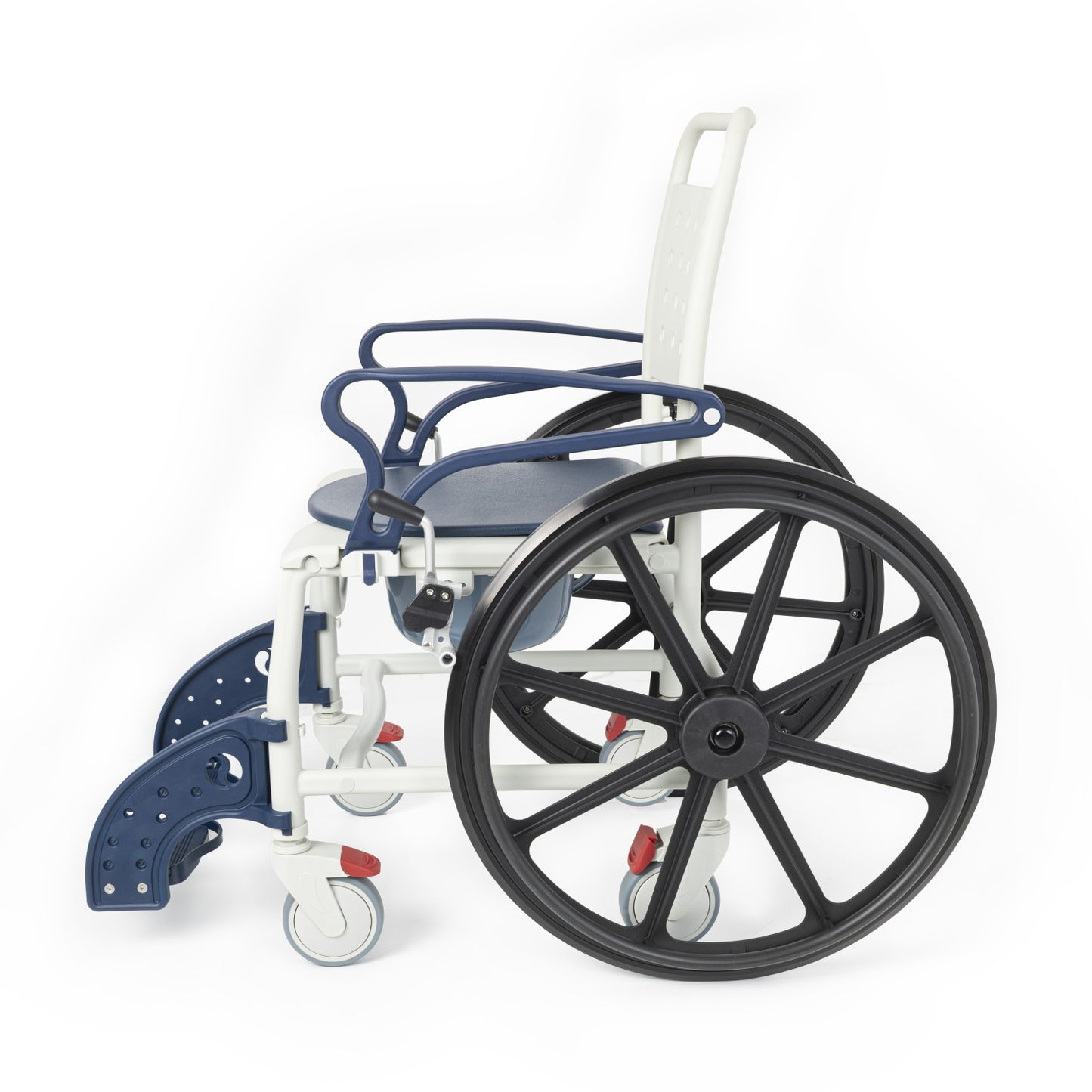 Comfort Plus DM-8088B Banyo ve Tuvalet Sandalyesi (Lacivert) (6 Tekerlekli)