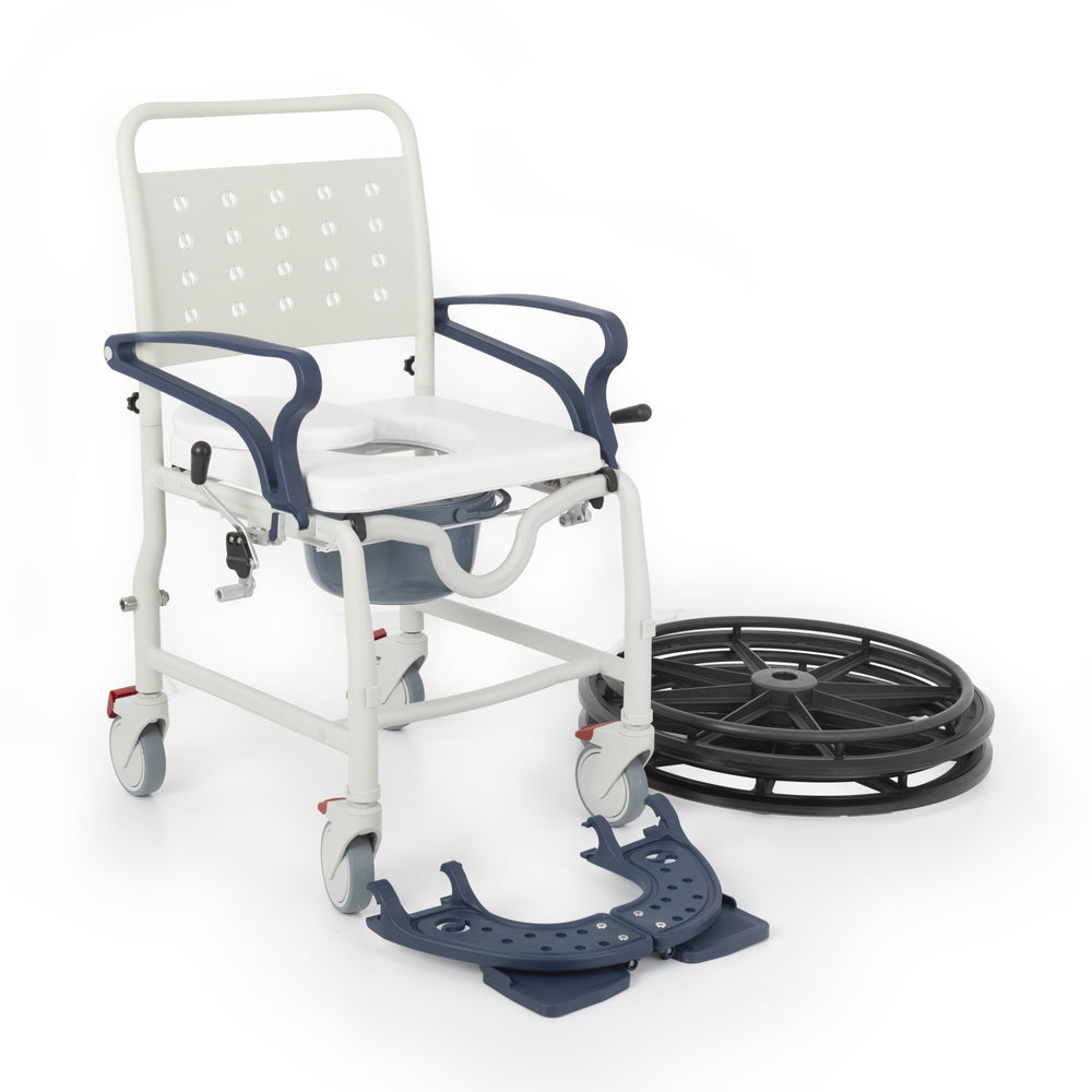 Comfort Plus DM-8088D Soft Lacivert Banyo ve Tuvalet Tekerlekli Sandalye
