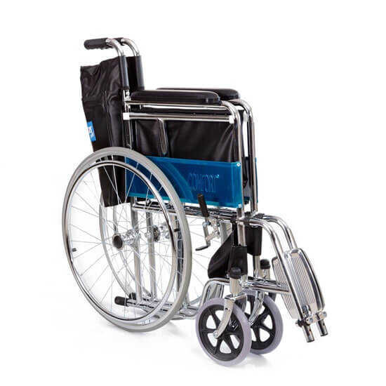 Comfort Plus DM-809 Leather Nickel Coated Standard Wheelchair