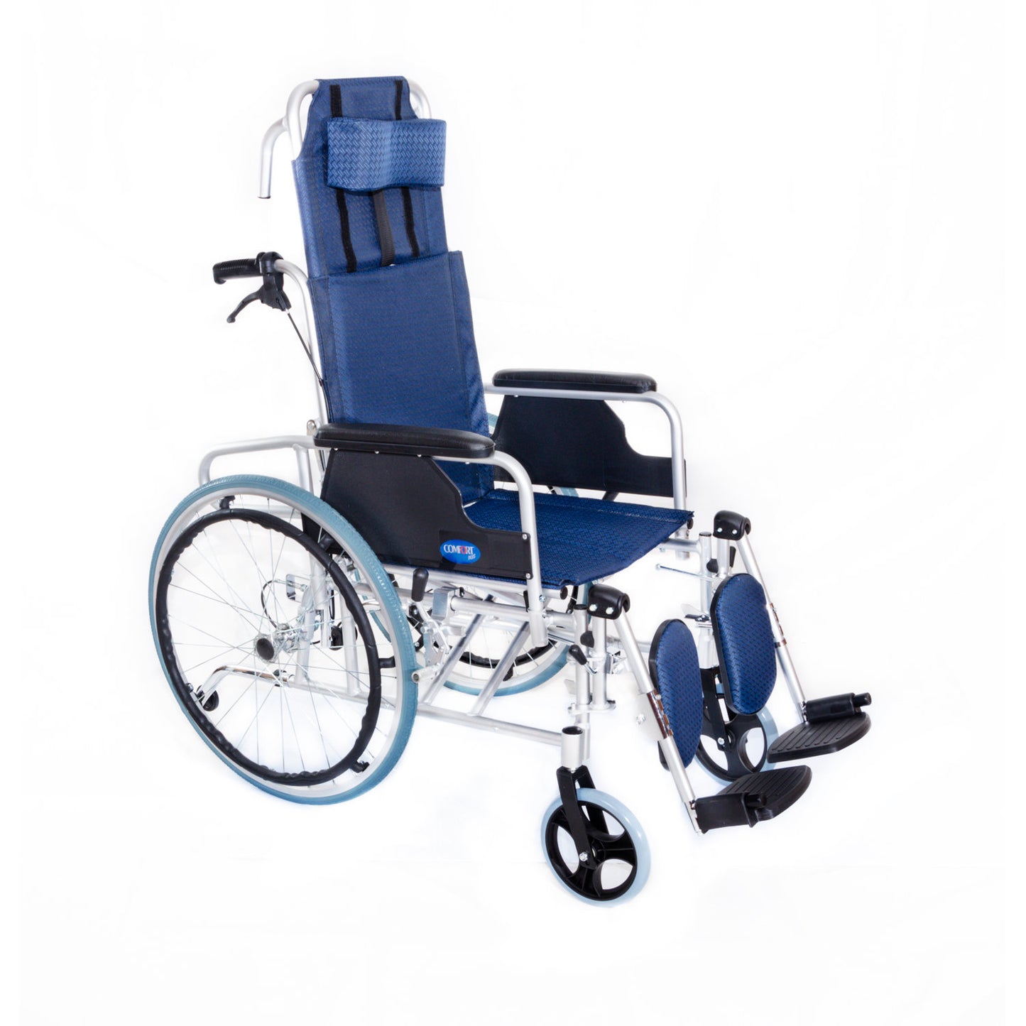 Comfort Plus KY954LGC-46 Aluminum Wheelchair with Reclining Back and Footrest