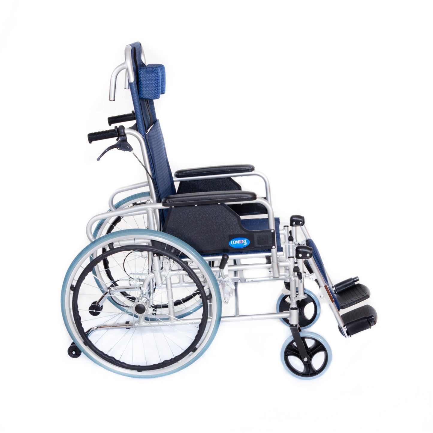 Comfort Plus KY954LGC-46 Aluminum Wheelchair with Reclining Back and Footrest