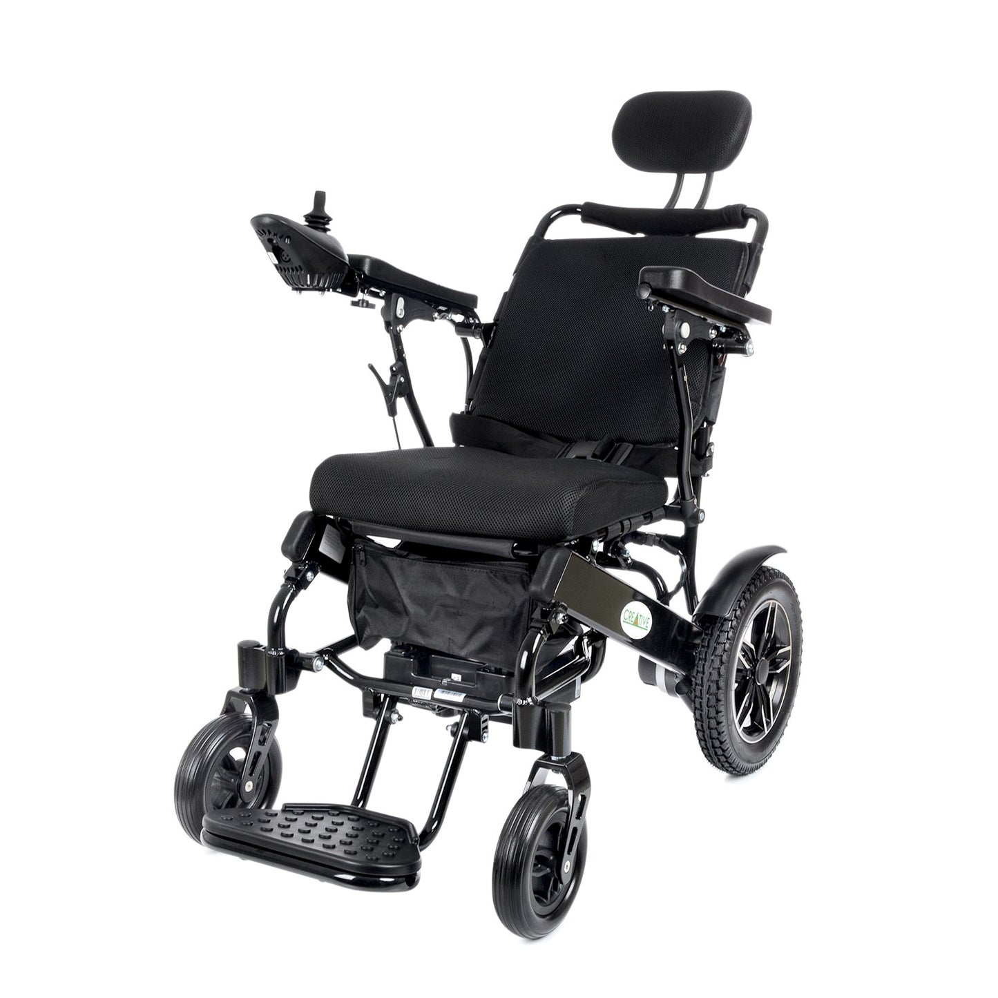 Creative CR-6012 Lux Lithium Battery (Battery Powered) Wheelchair (With Head Support, Manual Back Support) 