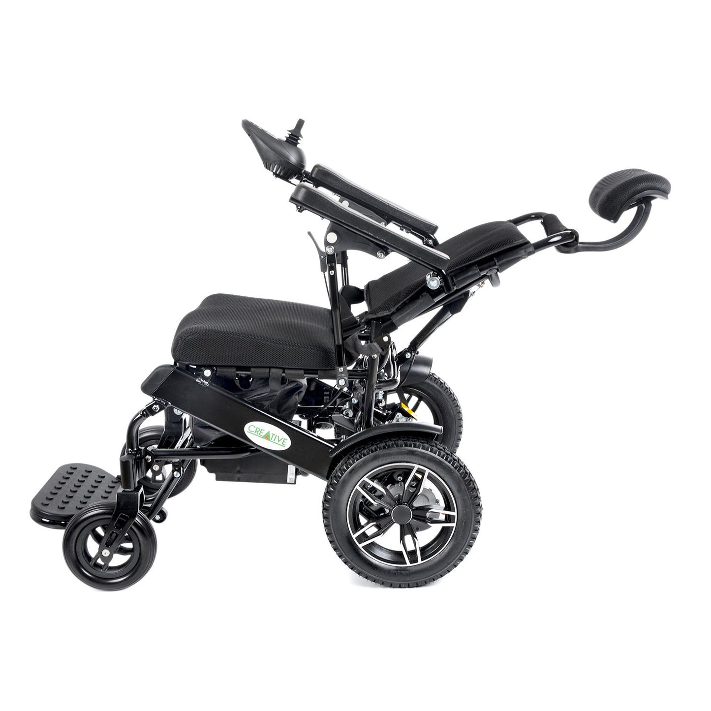 Creative CR-6012 Lux Lithium Battery (Battery Powered) Wheelchair (With Head Support, Manual Back Support) 