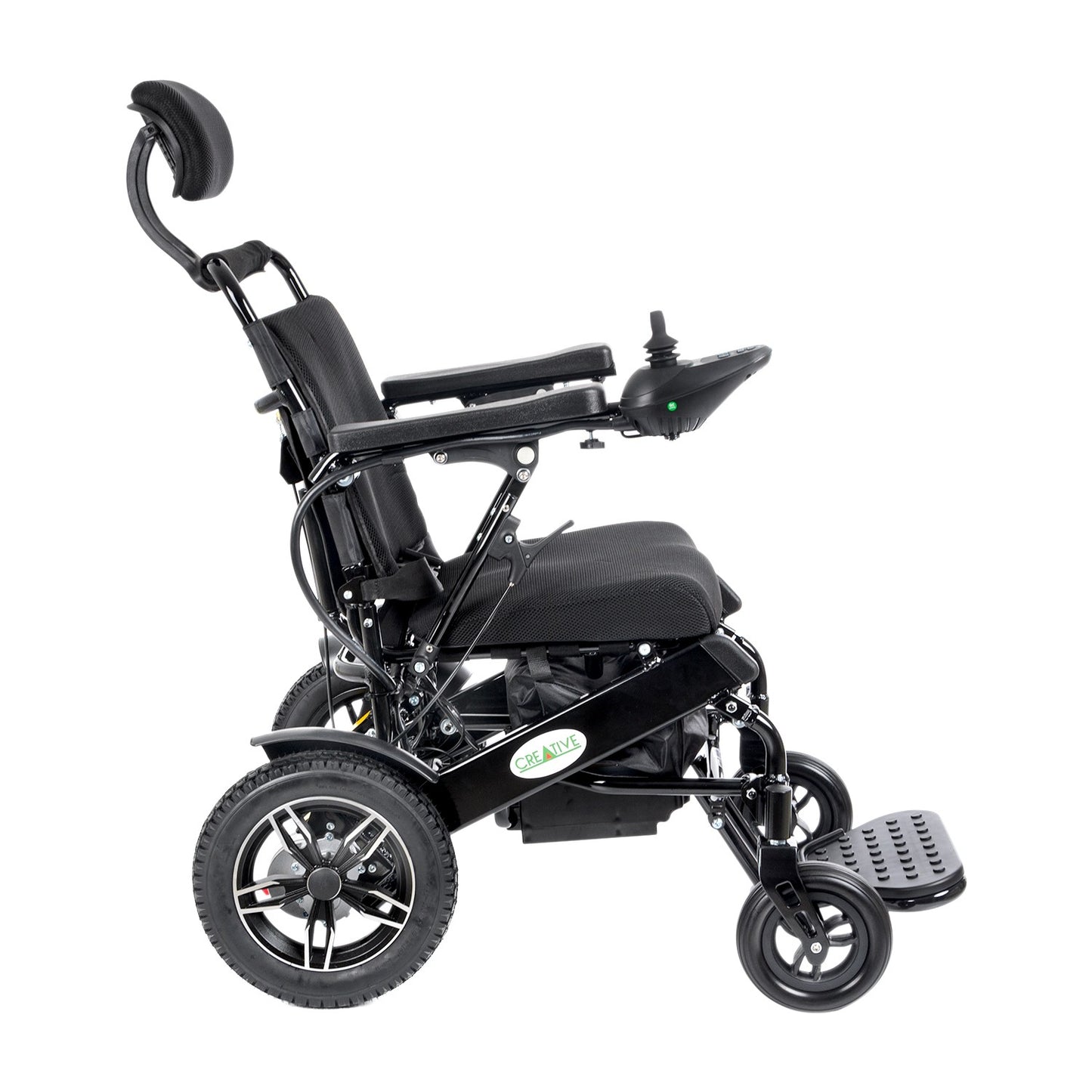 Creative CR-6012 Lux Lithium Battery (Battery Powered) Wheelchair (With Head Support, Manual Back Support) 