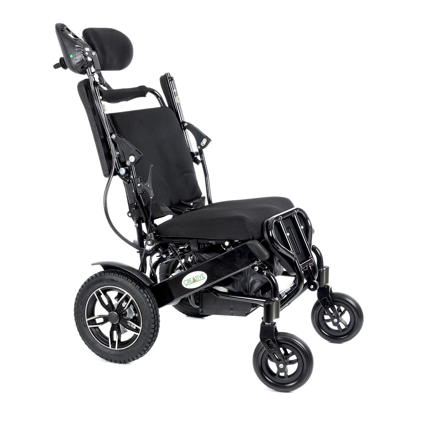 Creative CR-6012 Lux Lithium Battery (Battery Powered) Wheelchair (With Head Support, Manual Back Support) 