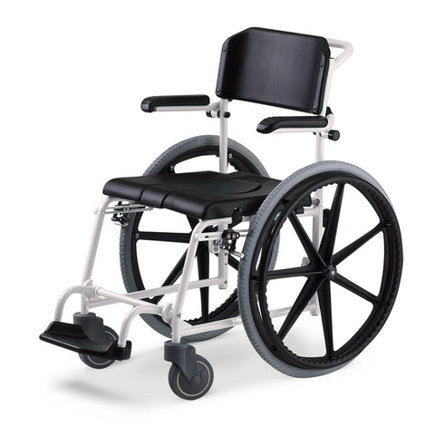 Meyra Manual McWet mobile shower chair and commode 24"