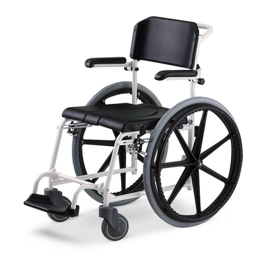 Meyra Manual McWet mobile shower chair and commode 24"