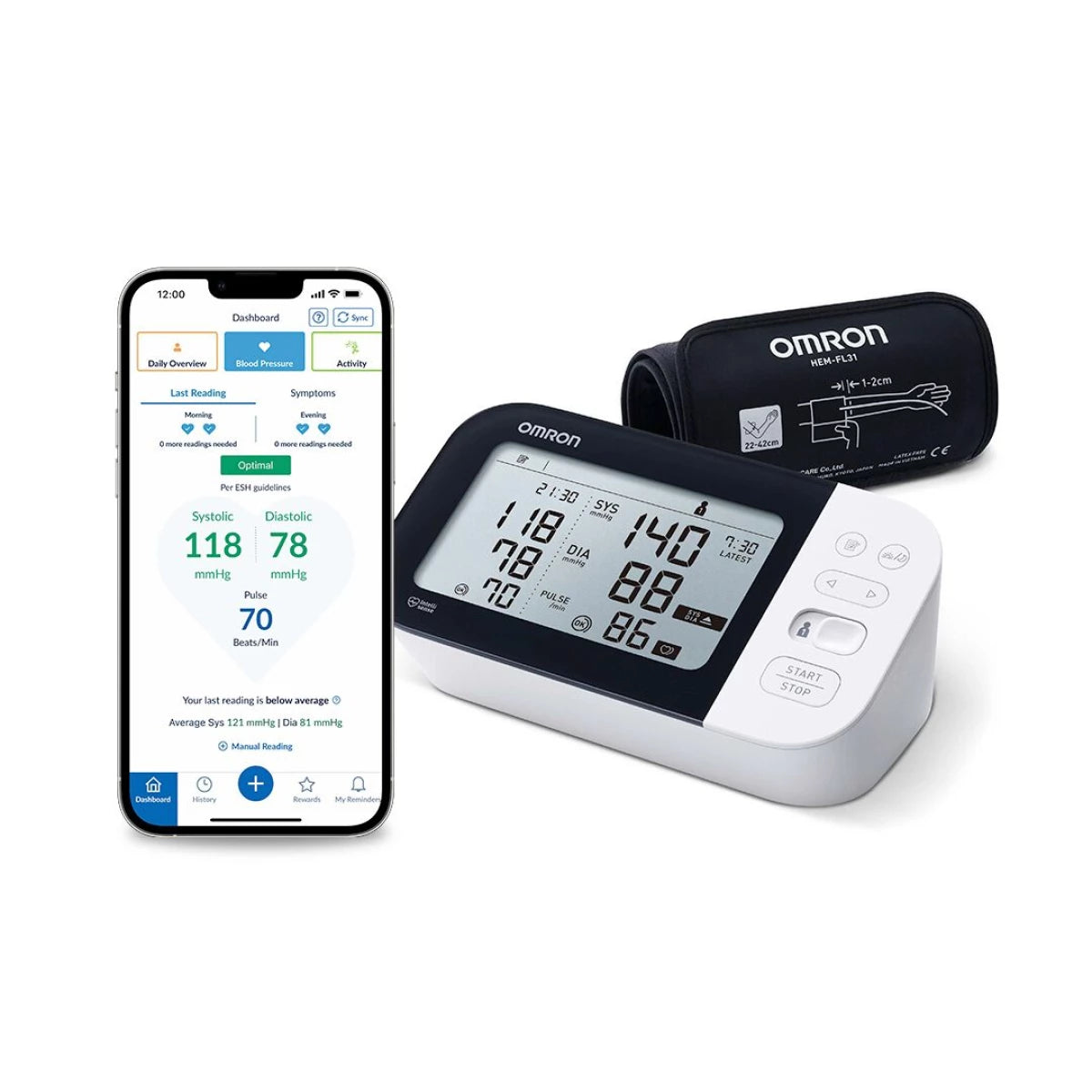 M7 Intelli IT HEM-7361T-EBK Blood Pressure Monitor 