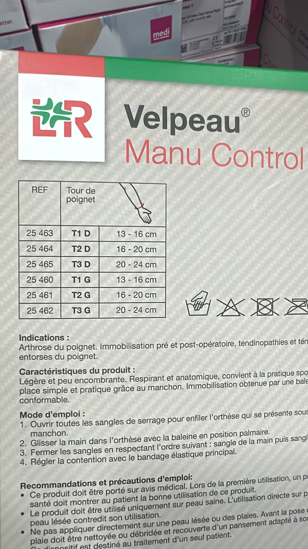 Velpeau Manu Control classic Static hand-wrist splint