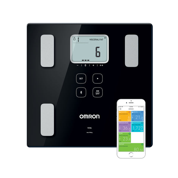 Omron Viva Hbf-222t-ebk Smart Body Analysis Scale