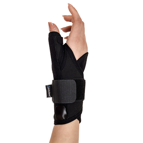 STATIC THUMB SUPPORTED WRIST SPLINT BLACK SIZE FREE (COTTON FABRIC)