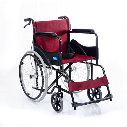 Comfort Plus DM809 Claret Red Fabric Standard Wheelchair