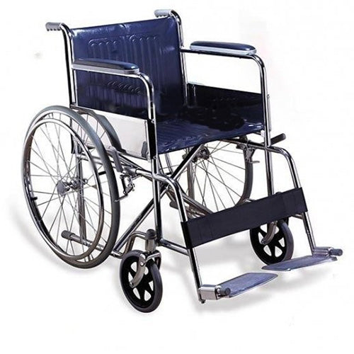 Comfort Plus BZ809 Leather Nickel Coated Standard Wheelchair