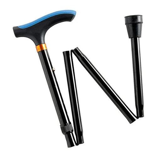 Herdegen Blue Folding Height Adjustable Cane