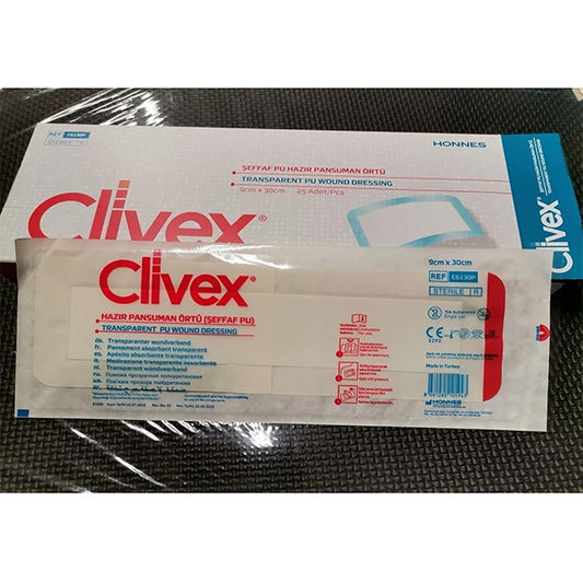 CLIVEX 9x30 شريط مقاوم للماء، صندوق من 25 قطعة 