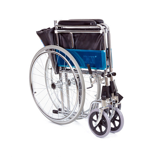 Comfort Plus DM-809 Leather Nickel Coated Standard Wheelchair