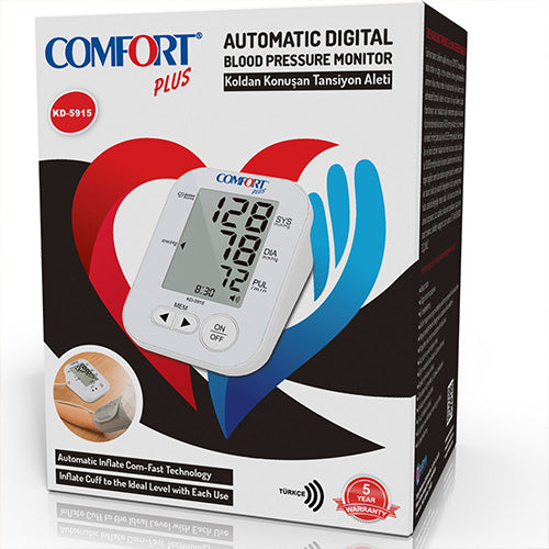 Comfort Plus KD-5915 Arm Measurement Turkish Speaking Blood Pressure Monitor